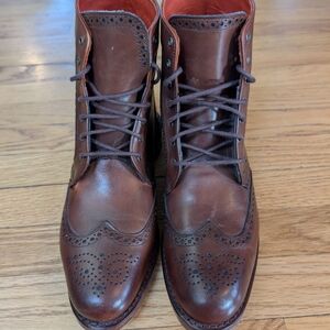 Allen Edmonds Dark Brown Leather Brogue Boots